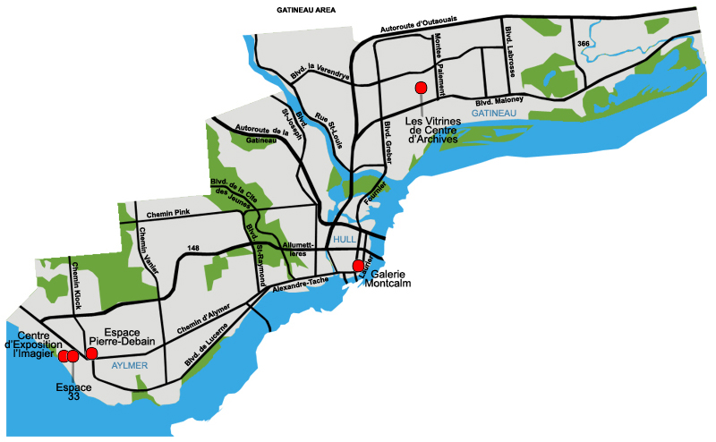 Map of Gatineau galleries